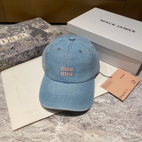 Miu Miu New Denim Baseball Cap