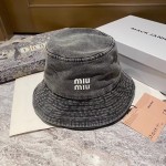 MIU MIU New Washed Denim Bucket Hat