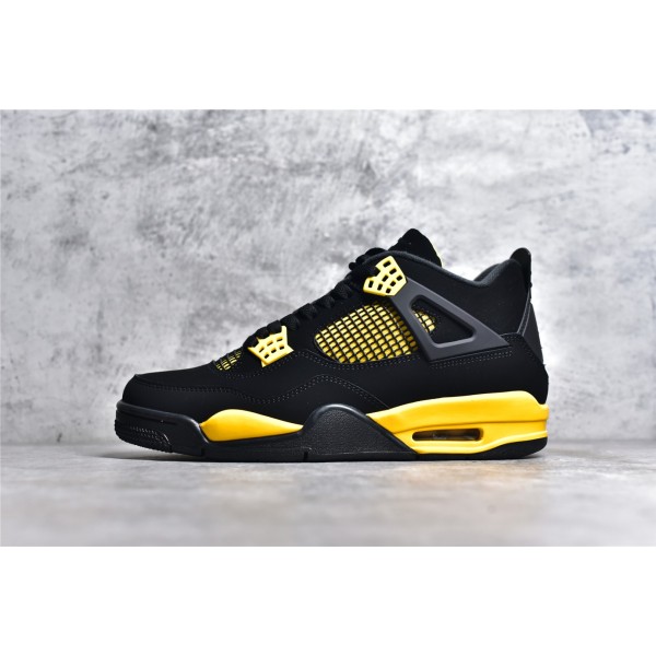 Air Jordan AJ4 Retro Black and Yellow Thundercats