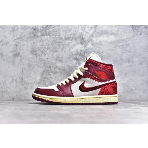 Air Jordan 1 MiD red and white
