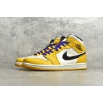 Air Jordan 1 MiD Purple and Gold Lakers
