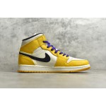 Air Jordan 1 MiD Purple and Gold Lakers