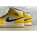 Air Jordan 1 MiD Purple and Gold Lakers