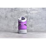 Air Jordan 1 MiD Purple and White