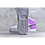 Air Jordan 1 MiD Purple and White