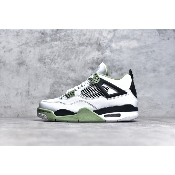 AIR JORDAN 4 Sage Sea Salt White Green Black