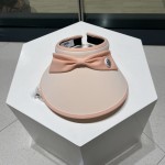 Chanel Bow Hat Empty Top Sun Protection UV Sun Shade Cap