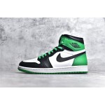 Air Jordan 1 High OG "Lucky Green" Black and Green Toe