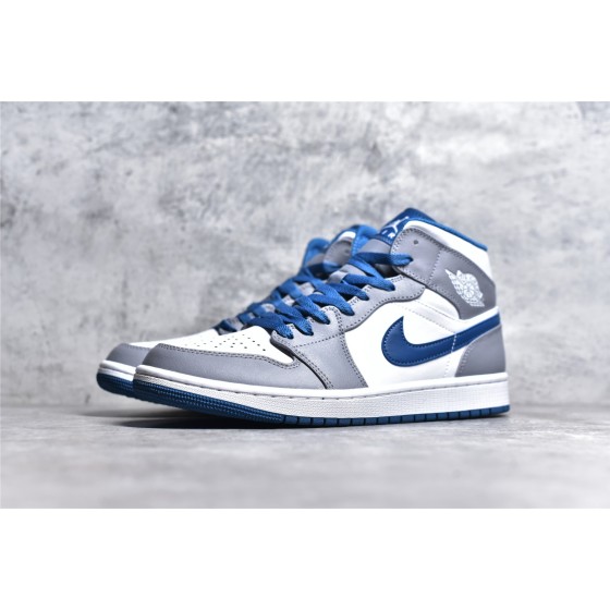 Air Jordan 1 MiD Grey White Blue