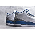 Air Jordan 3 White Blue Burst