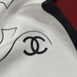 𝐂𝐡𝐚𝐧𝐞𝐥 square scarf 100% mulberry silk fabric