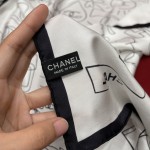 𝐂𝐡𝐚𝐧𝐞𝐥 square scarf 100% mulberry silk fabric