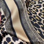 𝐃𝐢𝐨𝐫 ·《Leopard Print Square Scarf》 Gold 100% Silk