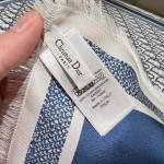 𝐃𝐢𝐨𝐫 ·"Bookmark Square Scarf" royal blue 100% silk