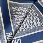 𝐃𝐢𝐨𝐫 ·"Bookmark Square Scarf" royal blue 100% silk
