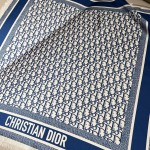 𝐃𝐢𝐨𝐫 ·"Bookmark Square Scarf" royal blue 100% silk