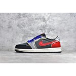 Air Jordan AJ1 Low Low Top Deconstructed Grey Blue Red