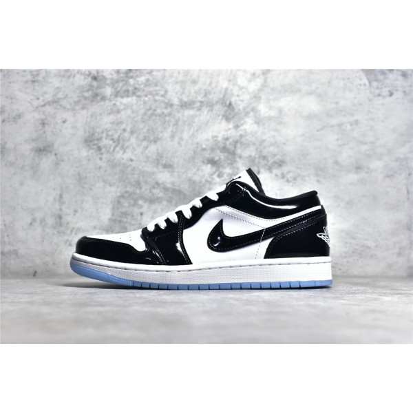 Air Jordan 1 Low Top Patent Leather White and Black