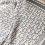 𝐃𝐢𝐨𝐫 ·Bookmark Square Scarf" light gray 100% mulberry silk