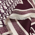 𝐃𝐢𝐨𝐫 ·Bookmark Square Scarf" light gray 100% mulberry silk