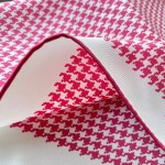 𝐃𝐢𝐨𝐫 ·"Houndstooth Square Scarf" rose red 100% mulberry silk