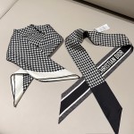 𝐃𝐢𝐨𝐫 ·《千鸟格方巾》黑色100%桑蚕丝