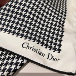 𝐃𝐢𝐨𝐫 ·《千鸟格方巾》黑色100%桑蚕丝