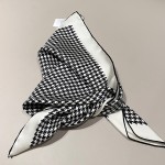 𝐃𝐢𝐨𝐫 ·《千鸟格方巾》黑色100%桑蚕丝