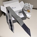 𝐃𝐢𝐨𝐫 ·《千鸟格方巾》黑色100%桑蚕丝