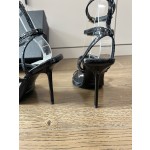 𝙎𝙖𝙞𝙣𝙩 𝙇𝙖𝙪𝙧𝙚𝙣𝙩 | 𝟐𝟎𝟐𝟐/𝐒𝐒 𝐧𝐞𝐰 YSL｜Saint Laurent new rhinestone buckle sandals snakeskin grain cowhide