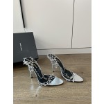 𝙎𝙖𝙞𝙣𝙩 𝙇𝙖𝙪𝙧𝙚𝙣𝙩 | 𝟐𝟎𝟐𝟐/𝐒𝐒 𝐧𝐞𝐰 YSL｜Saint Laurent new metal chain high heels luxury metal rhinestone buckle