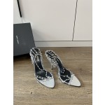 𝙎𝙖𝙞𝙣𝙩 𝙇𝙖𝙪𝙧𝙚𝙣𝙩 | 𝟐𝟎𝟐𝟐/𝐒𝐒 𝐧𝐞𝐰 YSL｜Saint Laurent new metal chain high heels luxury metal rhinestone buckle
