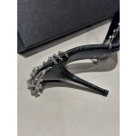 𝙎𝙖𝙞𝙣𝙩 𝙇𝙖𝙪𝙧𝙚𝙣𝙩 | 𝟐𝟎𝟐𝟐/𝐒𝐒 𝐧𝐞𝐰 YSL｜Saint Laurent new metal chain high heels luxury metal rhinestone buckle