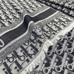 𝐃𝐢𝐨𝐫 · 23款新款牛仔系列-字母长巾海军蓝45%棉32%羊毛23%真丝