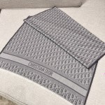 𝐃𝐢𝐨𝐫 · 23款新款牛仔系列-字母长巾浅灰色45%棉32%羊毛23%真丝