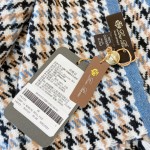 Loro piano houndstooth cashmere scarf denim blue