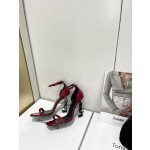 𝙎𝙖𝙞𝙣𝙩 𝙇𝙖𝙪𝙧𝙚𝙣𝙩 | 𝟐𝟎𝟐𝟐/𝐒𝐒 𝐧𝐞𝐰 YSL｜Saint Laurent silk diamond buckle high heels Imported silk