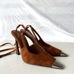 𝙎𝙖𝙞𝙣𝙩 𝙇𝙖𝙪𝙧𝙚𝙣𝙩 | 𝟐𝟎𝟐𝟐/𝐒𝐒 𝐧𝐞𝐰 YSL｜Spring small square head high heeled single shoes strappy sandals