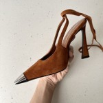 𝙎𝙖𝙞𝙣𝙩 𝙇𝙖𝙪𝙧𝙚𝙣𝙩 | 𝟐𝟎𝟐𝟐/𝐒𝐒 𝐧𝐞𝐰 YSL｜Spring small square head high heeled single shoes strappy sandals