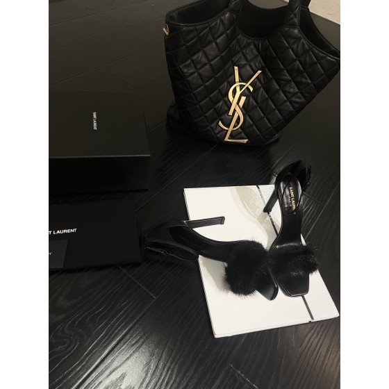 𝙎𝙖𝙞𝙣𝙩 𝙇𝙖𝙪𝙧𝙚𝙣𝙩 | 𝟐𝟎𝟐𝟐/𝐒𝐒 𝐧𝐞𝐰 YSL｜Custom imported sheepskin / mink fur high heels
