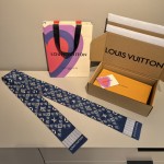 𝐋𝐨𝐮𝐢𝐬 𝐕𝐮𝐢𝐭𝐭𝐨𝐧 "1854 Headband" navy blue 100% silk original fabric