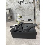 𝙎𝙖𝙞𝙣𝙩 𝙇𝙖𝙪𝙧𝙚𝙣𝙩 | 𝟐𝟎𝟐𝟐/𝐒𝐒 𝐧𝐞𝐰 YSL｜Early spring hot ysl high heel slippers Italian leather bottom