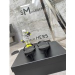 𝙎𝙖𝙞𝙣𝙩 𝙇𝙖𝙪𝙧𝙚𝙣𝙩 | 𝟐𝟎𝟐𝟐/𝐒𝐒 𝐧𝐞𝐰 YSL｜Early spring hot ysl high heel slippers Italian leather bottom