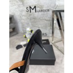 𝙎𝙖𝙞𝙣𝙩 𝙇𝙖𝙪𝙧𝙚𝙣𝙩 | 𝟐𝟎𝟐𝟐/𝐒𝐒 𝐧𝐞𝐰 YSL｜Early spring hot ysl high heel slippers Italian leather bottom