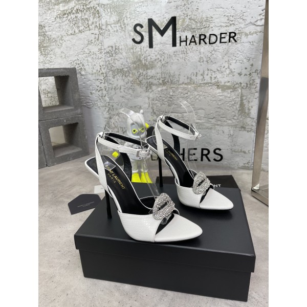 𝙎𝙖𝙞𝙣𝙩 𝙇𝙖𝙪𝙧𝙚𝙣𝙩 | 𝟐𝟎𝟐𝟐/𝐒𝐒 𝐧𝐞𝐰 YSL｜Early spring hot ysl high heel strappy sandals Italian leather sole