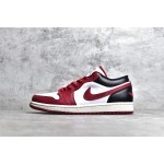 Air Jordan 1 laag wit zwart rood