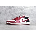 Air Jordan 1 laag wit zwart rood
