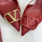 【Valentino】Valentino highest version of kitten heel sandals custom original top calfskin