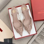 【Valentino】Valentino highest version of kitten heel sandals custom original top calfskin