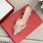 【Valentino】Valentino highest version of kitten heel sandals custom original top calfskin